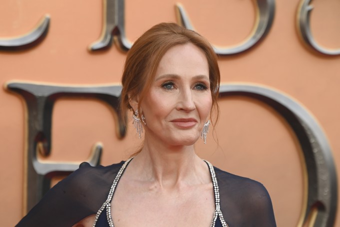 LONDON, ENGLAND - MARCH 29: J.K. Rowling arrives at the "Fantastic Beasts: The Secret of Dumbledore" world premiere at The Royal Festival Hall on March 29, 2022 in London, England. (Photo by Stuart C. Wilson/Getty Images)