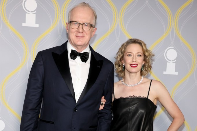 NEW YORK, NEW YORK - JUNE 12: Tracy Letts and Carrie Coon attend the 75th Annual Tony Awards at Radio City Music Hall on June 12, 2022 in New York City. (Photo by Dia Dipasupil/Getty Images)