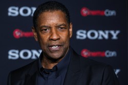 LAS VEGAS, NEVADA - APRIL 24: Denzel Washington is interviewed while promoting the upcoming film "The Equalizer 3" at the Sony Pictures Entertainment presentation during CinemaCon, the official convention of the National Association of Theatre Owners, at The Colosseum at Caesars Palace on April 24, 2023 in Las Vegas, Nevada. (Photo by Ethan Miller/Getty Images)