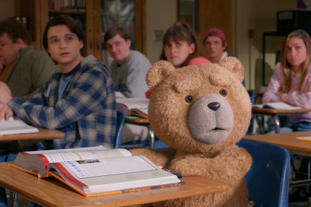 TED -- "Subways, Bicycles, and Automobiles" Episode 104 -- Pictured: (l-r) Max Burkholder as John, Seth MacFarlane as voice of Ted -- (Photo by: PEACOCK)