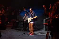 Adam Sandler: Love You. Adam Sandler at the Nocturne Theater in Glendale. Cr. Scott Yamano/Netflix © 2024